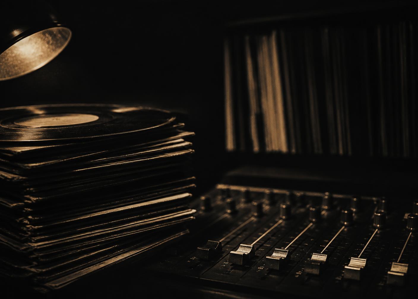 Console di missaggio e vinili in penombra: lavori NoMods nell'industria musicale